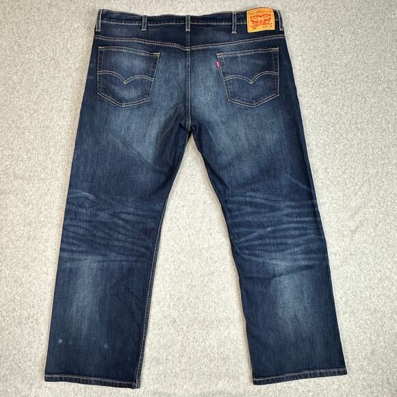 Levi's Jeans Men's W44 L30 Blue Waterless Straight Medium Wash High Rise Denim - Picture 2 of 10